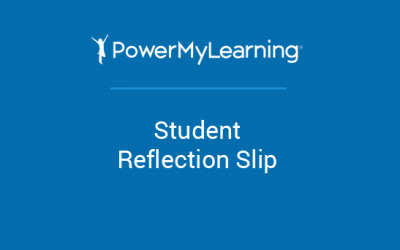 Reflection Exit Slip for Students